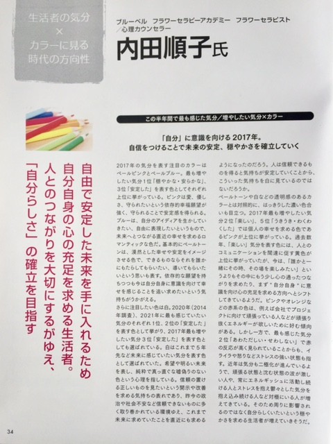 FA流行誌 vol.103 「生活者の気分’17フューチャーアスペクト 日常3.0」伊藤忠商事ファッションシステム㈱発行
